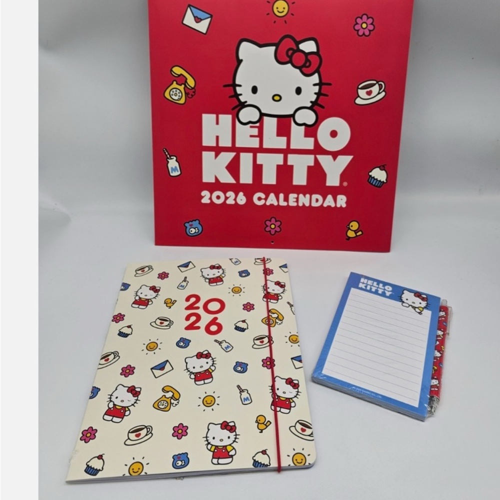 Hello Kitty Red and White 2026 Calendar & Planner Set